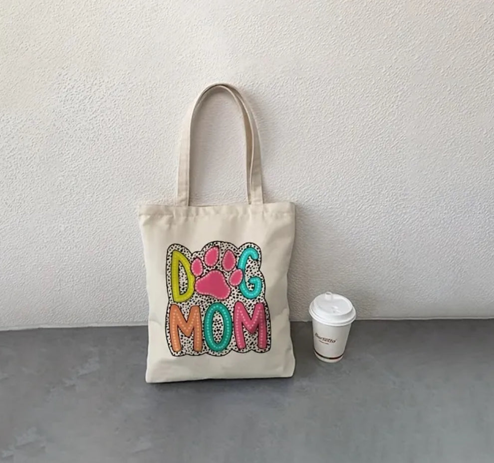 Dog mom tote bag
