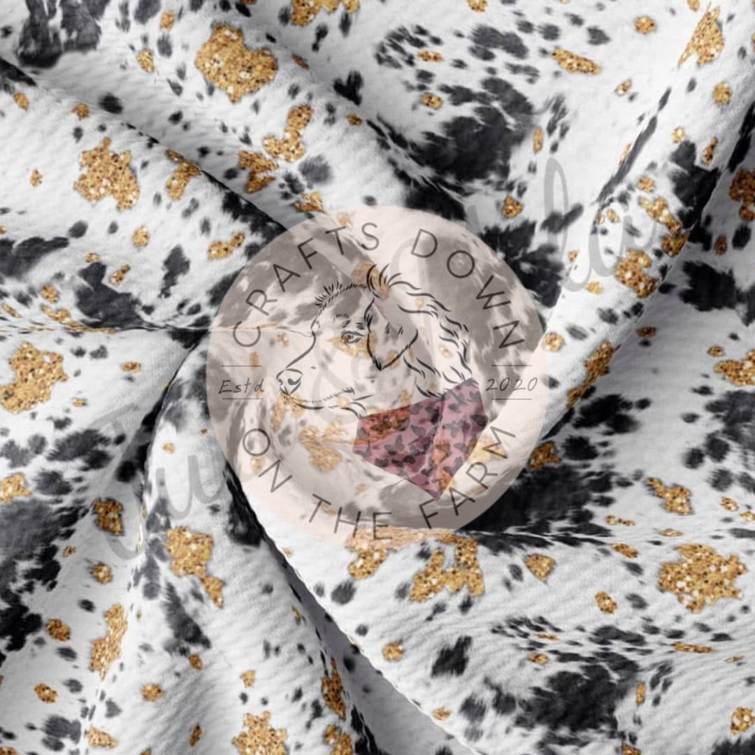 Black & Gold Cowprint