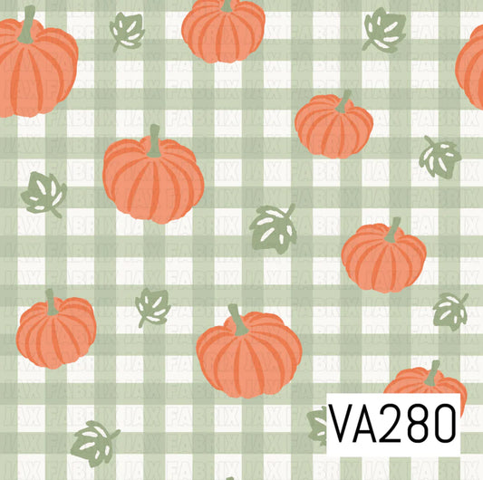 Green Gingham Pumpkins