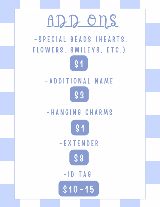 Beaded Collar Add Ons