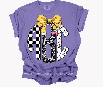 Monogram school tee