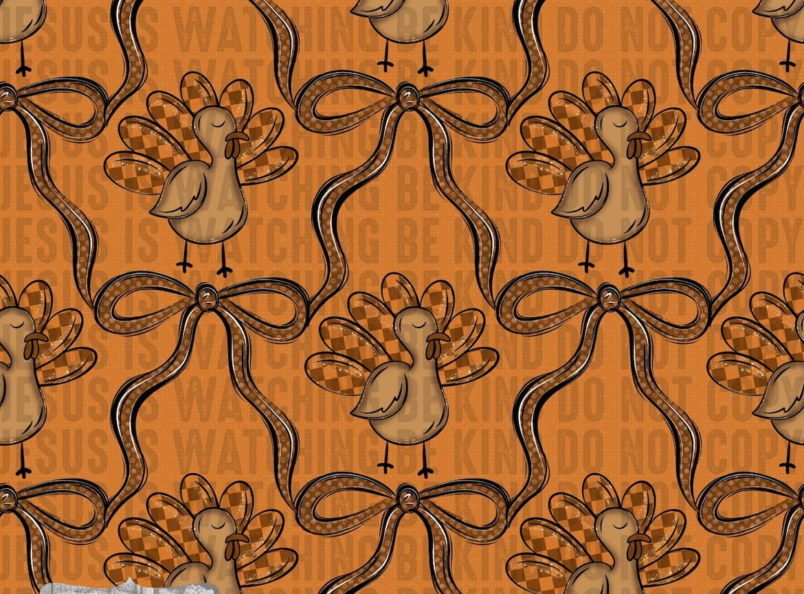 Brown Checkered Turkeys & Bows