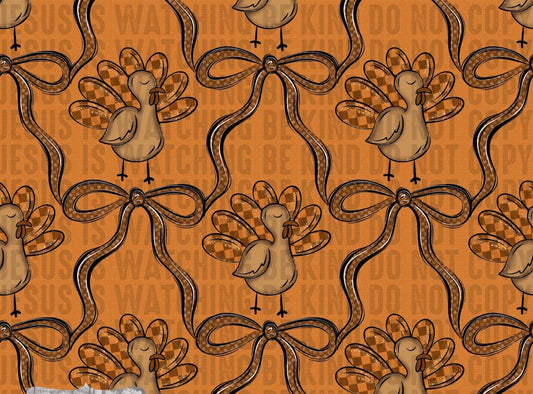 Brown Checkered Turkeys & Bows