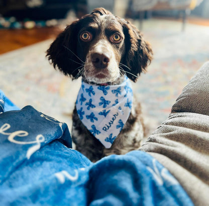 Floral Blue Bows