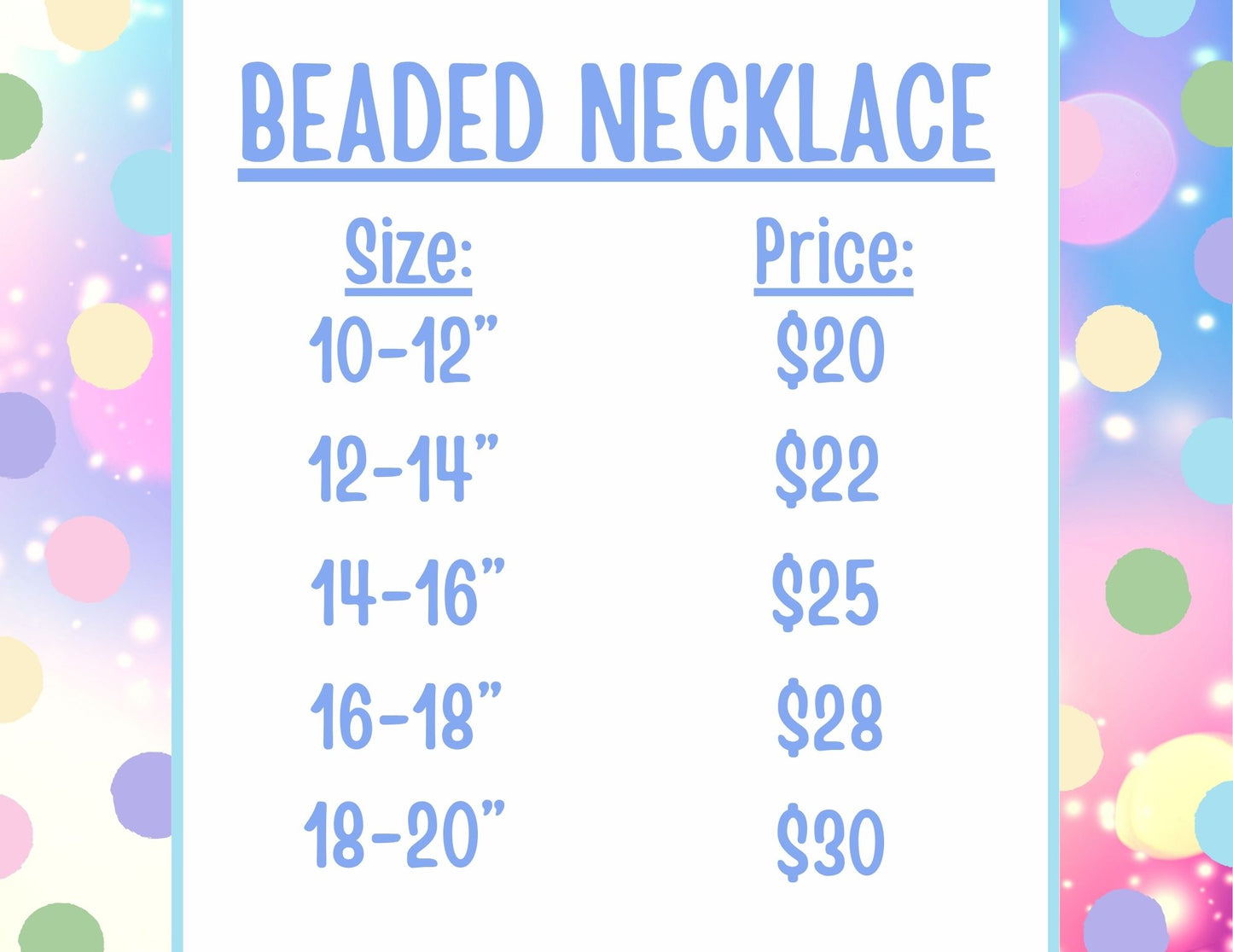 Custom Beaded Collars