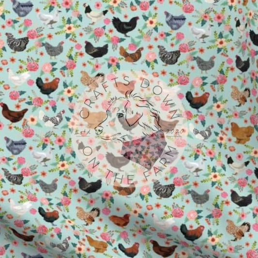 Floral Chickens