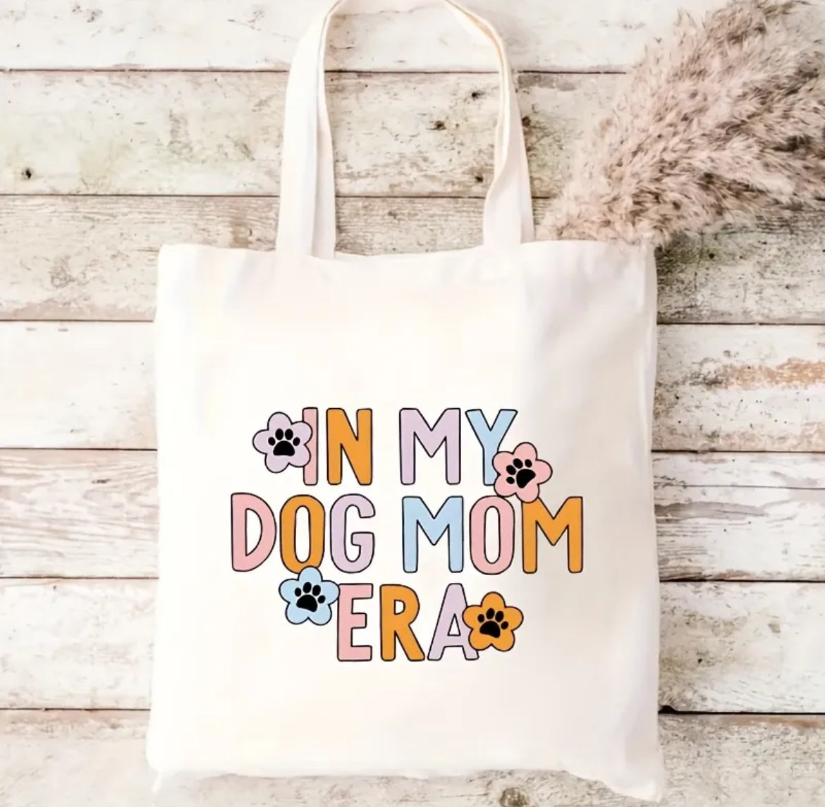 Dog mom tote bag