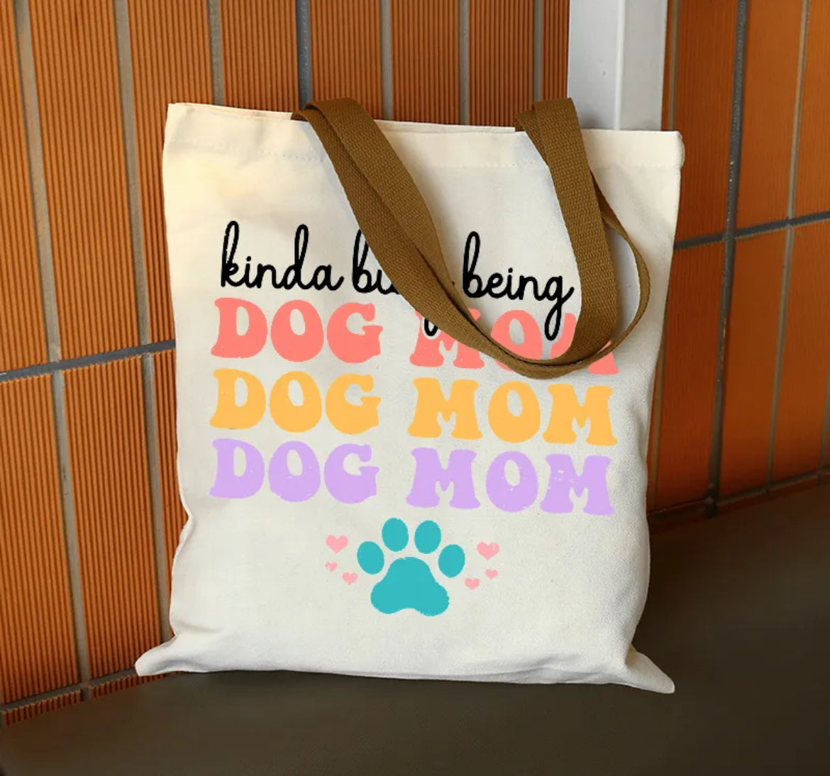 Dog mom tote bag