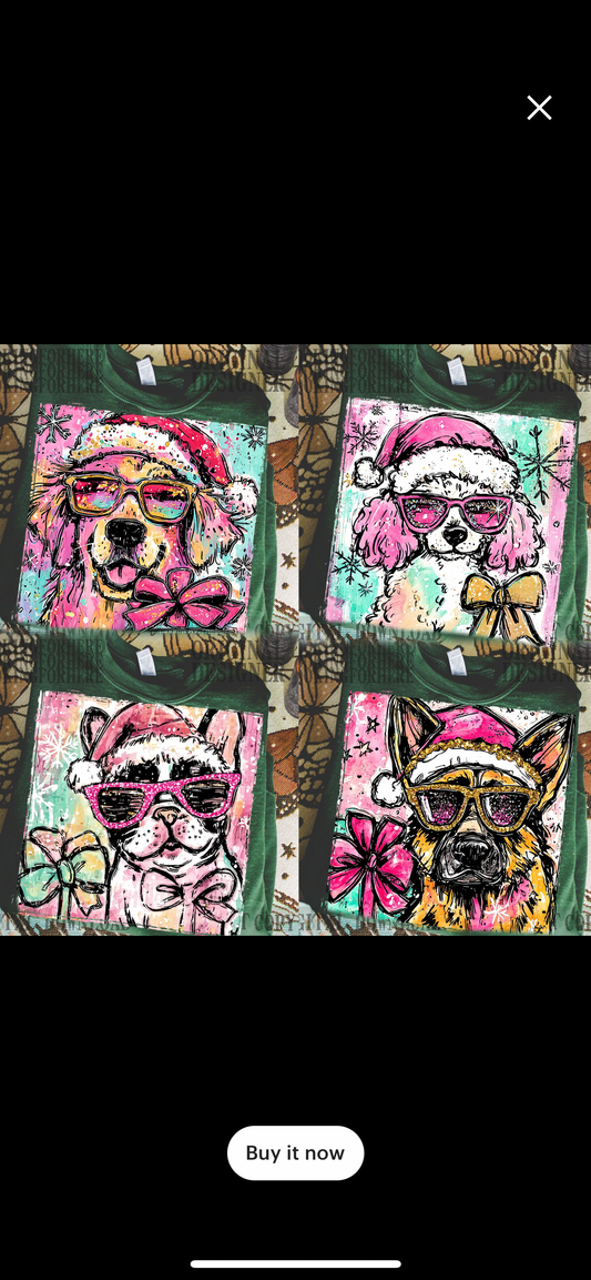 Preppy Christmas Dog