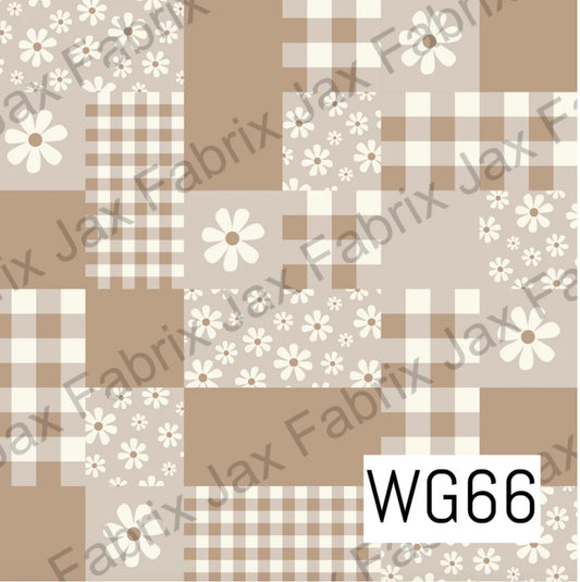 Beige Gingham Daisy