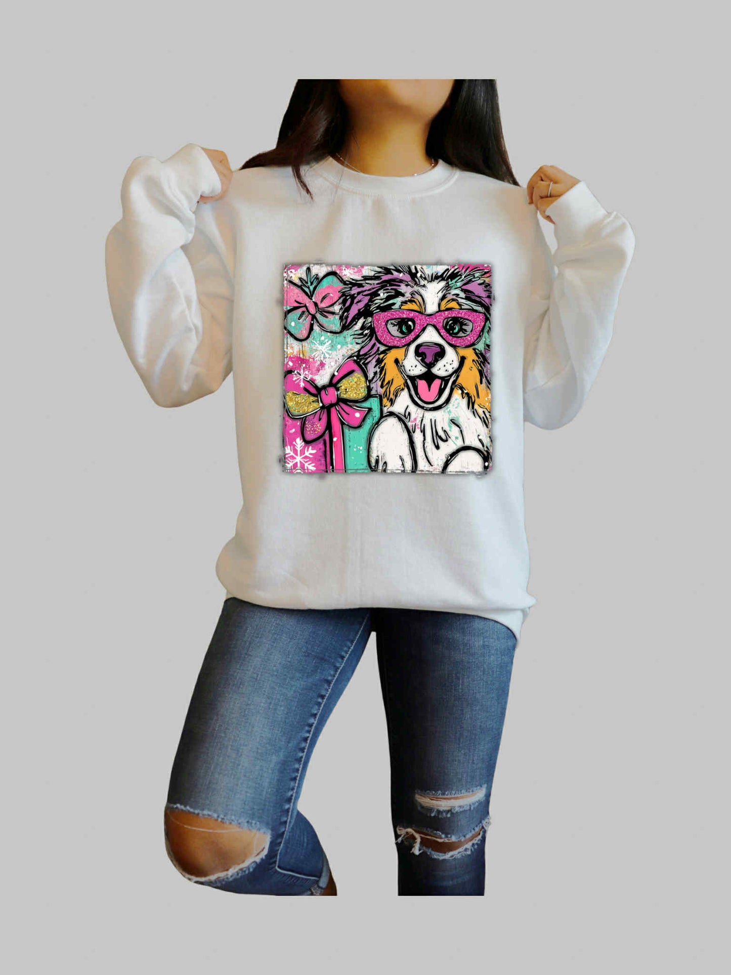 Preppy Christmas Dog